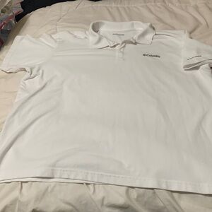 Columbia omni wick men’s golf shirt white